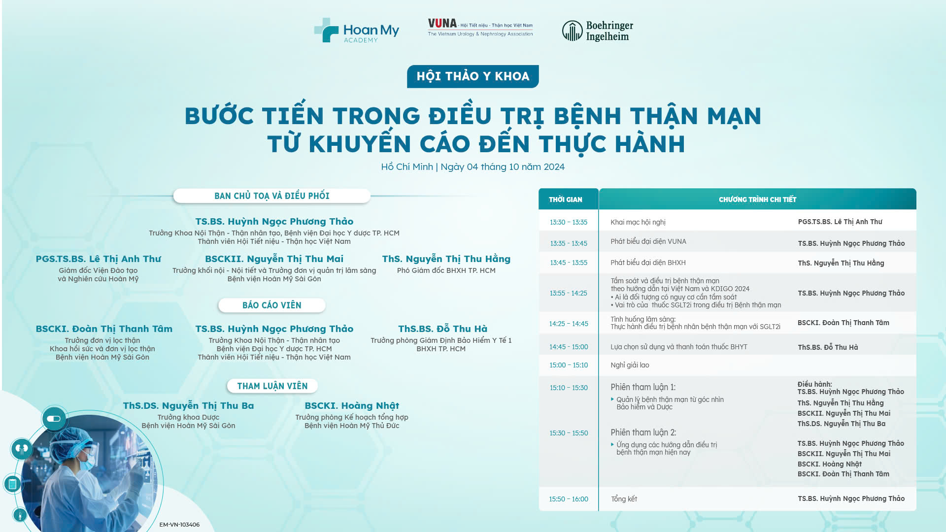 CME 04.10.24: BƯỚC TIẾN TRONG ĐIỀU TRỊ BỆNH THẬN MẠN: TỪ KHUYẾN CÁO ĐẾN THỰC HÀNH